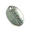 Pendant. Fashion Zinc Alloy Jewelry Findings. Flat Oval 10x15mm. Sold by Bag 
