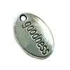 Pendant. Fashion Zinc Alloy Jewelry Findings. Flat Oval 10x15mm. Sold by Bag 