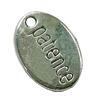 Pendant. Fashion Zinc Alloy Jewelry Findings. Flat Oval 10x15mm. Sold by Bag 
