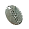 Pendant. Fashion Zinc Alloy Jewelry Findings. Flat Oval 10x15mm. Sold by Bag
