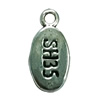 Pendant. Fashion Zinc Alloy Jewelry Findings. Flat Oval 16x10mm. Sold by Bag

