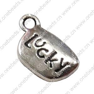 Pendant. Fashion Zinc Alloy Jewelry Findings. Rectangle 16x10mm. Sold by Bag