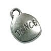 Pendant. Fashion Zinc Alloy Jewelry Findings. Flat Oval 15x11mm. Sold by Bag
