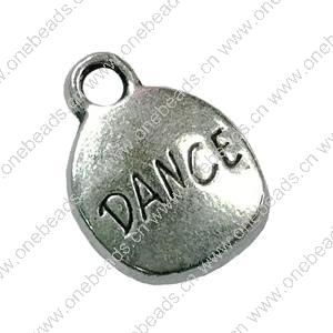 Pendant. Fashion Zinc Alloy Jewelry Findings. Flat Oval 15x11mm. Sold by Bag