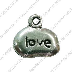 Pendant. Fashion Zinc Alloy Jewelry Findings. Flat Oval 11x11mm. Sold by Bag
