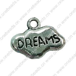 Pendant. Fashion Zinc Alloy Jewelry Findings. Nugget 13x16mm. Sold by Bag