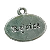Pendant. Fashion Zinc Alloy Jewelry Findings. Flat Oval 16x18mm. Sold by Bag
