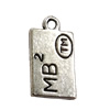 Pendant, Zinc Alloy Jewelry Findings, 18x10mm, Sold by Bag