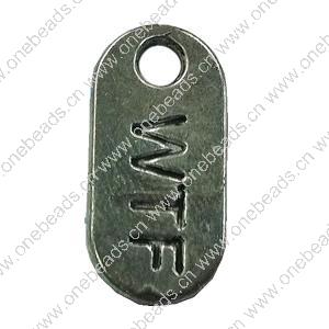 Pendant. Fashion Zinc Alloy jewelry findings. Rectangle 20x10mm. Sold by Bag