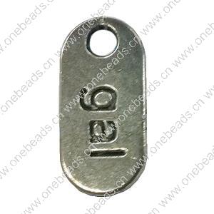 Pendant. Fashion Zinc Alloy jewelry findings. Rectangle 20x10mm. Sold by Bag