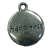 Pendant. Fashion Zinc Alloy jewelry findings. Flat Round 18x15mm. Sold by Bag
