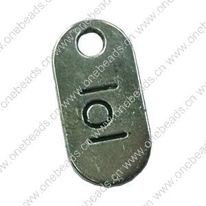 Pendant. Fashion Zinc Alloy jewelry findings. Rectangle 25x12mm. Sold by Bag