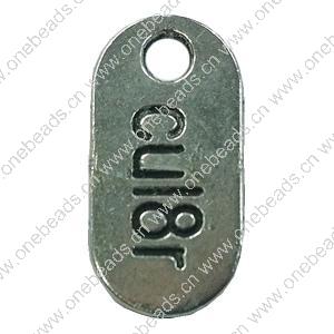 Pendant. Fashion Zinc Alloy jewelry findings. Rectangle 25x12mm. Sold by Bag