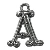 Pendant. Fashion Zinc Alloy jewelry findings. Letter 24x20mm. Sold by Bag