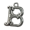 Pendant. Fashion Zinc Alloy jewelry findings. Letter 25x18mm. Sold by Bag