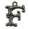 Pendant. Fashion Zinc Alloy jewelry findings. Letter 25x20mm. Sold by Bag