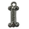 Pendant. Fashion Zinc Alloy jewelry findings. Letter 25x10mm. Sold by Bag
