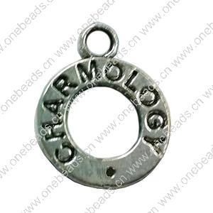 Pendant. Fashion Zinc Alloy Jewelry Findings. Donut 20x15mm. Sold by Bag