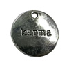 Pendant. Fashion Zinc Alloy Jewelry Findings. Flat Round 20x20mm. Sold by Bag
