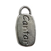 Pendant. Fashion Zinc Alloy Jewelry Findings. Rectangle 20x10mm. Sold by Bag