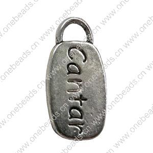 Pendant. Fashion Zinc Alloy Jewelry Findings. Rectangle 20x10mm. Sold by Bag
