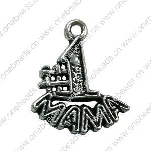 Pendant. Fashion Zinc Alloy Jewelry Findings. Number 19x16mm. Sold by Bag