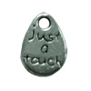 Pendant. Fashion Zinc Alloy Jewelry Findings. Teardrop 11x8mm. Sold by Bag
