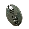 Pendant. Fashion Zinc Alloy Jewelry Findings. Flat Oval 9x5mm. Sold by Bag
