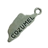 Pendant. Fashion Zinc Alloy Jewelry Findings. Nugget 30x10mm. Sold by Bag
