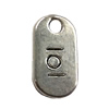 Pendant. Fashion Zinc Alloy Jewelry Findings. Rectangle 19x10mm. Sold by Bag
