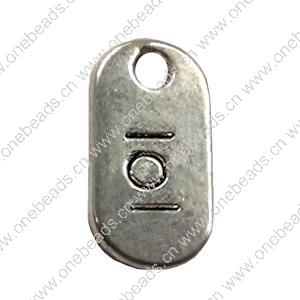 Pendant. Fashion Zinc Alloy Jewelry Findings. Rectangle 19x10mm. Sold by Bag