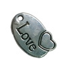 Pendant. Fashion Zinc Alloy Jewelry Findings. Flat Oval 20x15mm. Sold by Bag
