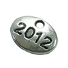 Pendant. Fashion Zinc Alloy Jewelry Findings. Flat Oval 12x10mm. Sold by Bag
