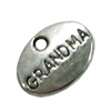 Pendant. Fashion Zinc Alloy Jewelry Findings. Flat Oval 12x10mm. Sold by Bag
