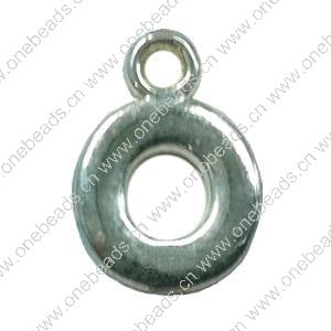 Pendant. Fashion Zinc Alloy Jewelry Findings. Letter 14x9mm. Sold by Bag