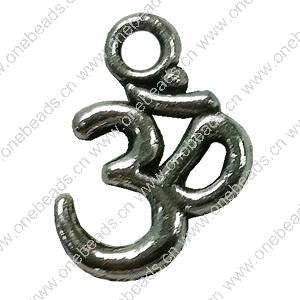 Pendant. Fashion Zinc Alloy Jewelry Findings. Letter 16x12mm. Sold by Bag