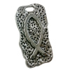 Pendant. Fashion Zinc Alloy jewelry findings. Rectangle 40x20mm. Sold by Bag
