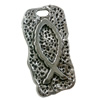 Pendant. Fashion Zinc Alloy jewelry findings. Rectangle 40x20mm. Sold by Bag