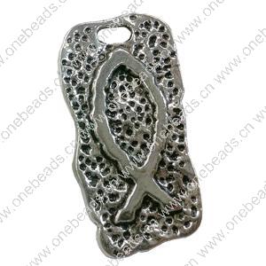 Pendant. Fashion Zinc Alloy jewelry findings. Rectangle 40x20mm. Sold by Bag