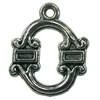 Pendant. Fashion Zinc Alloy jewelry findings. Letter 25x15mm. Sold by Bag
