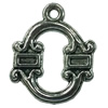 Pendant. Fashion Zinc Alloy jewelry findings. Letter 25x15mm. Sold by Bag