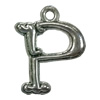Pendant. Fashion Zinc Alloy jewelry findings. Letter 25x20mm. Sold by Bag
