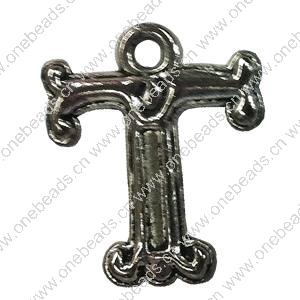 Pendant. Fashion Zinc Alloy jewelry findings. Letter 25x20mm. Sold by Bag