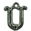 Pendant. Fashion Zinc Alloy jewelry findings. Letter 23x16mm. Sold by Bag