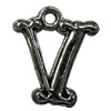 Pendant. Fashion Zinc Alloy jewelry findings. Letter 23x18mm. Sold by Bag
