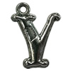 Pendant. Fashion Zinc Alloy jewelry findings. Letter 25x18mm. Sold by Bag
