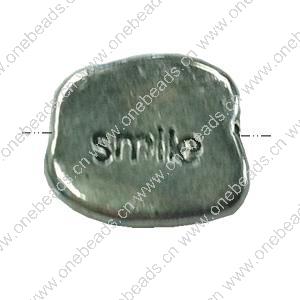 Beads. Fashion Zinc Alloy jewelry findings. Fat Oval 13x10mm. Sold by Bag