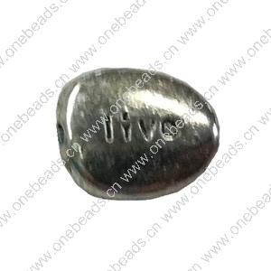 Beads. Fashion Zinc Alloy jewelry findings. Fat Oval 10x8mm. Sold by Bag