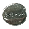 Beads. Fashion Zinc Alloy jewelry findings. Fat Oval 13x12mm. Sold by Bag
