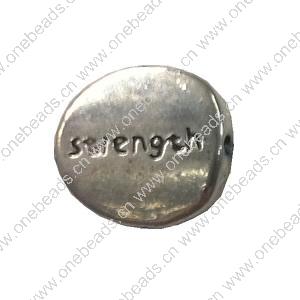Beads. Fashion Zinc Alloy jewelry findings. Fat Oval 13x12mm. Sold by Bag